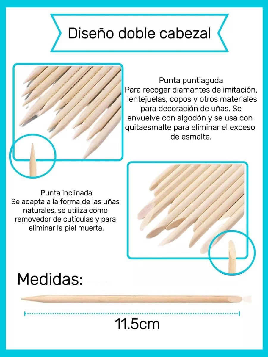 Palito naranjo 100 pzas por paquete (insumos)