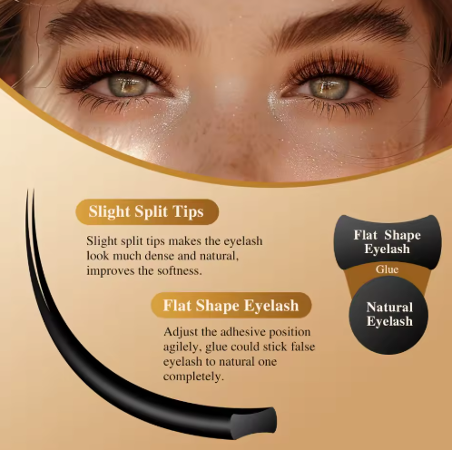 Extensiones Nagaraku Mate Premium Elipse Lashes o Flat (cola de sirena)