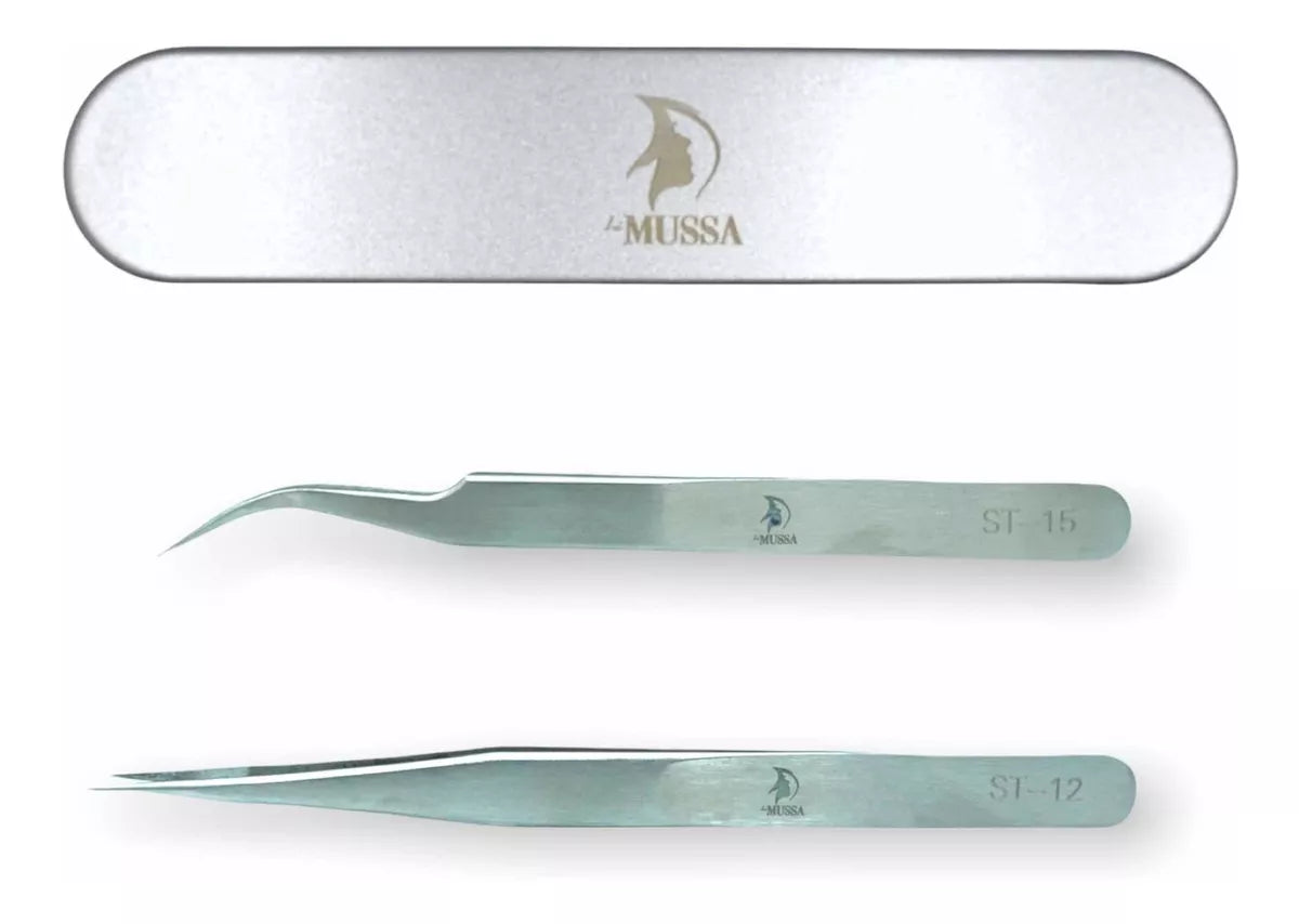 Pinzas Camaleón/Plata Mussa con estuche
