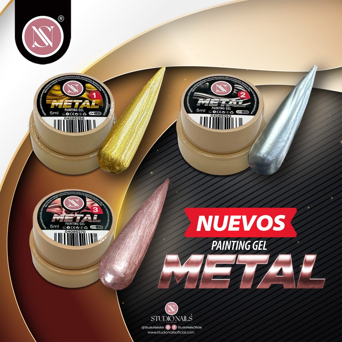 Metal Painting Gel 5ml – | Efecto Ultra Metálico StudioNails