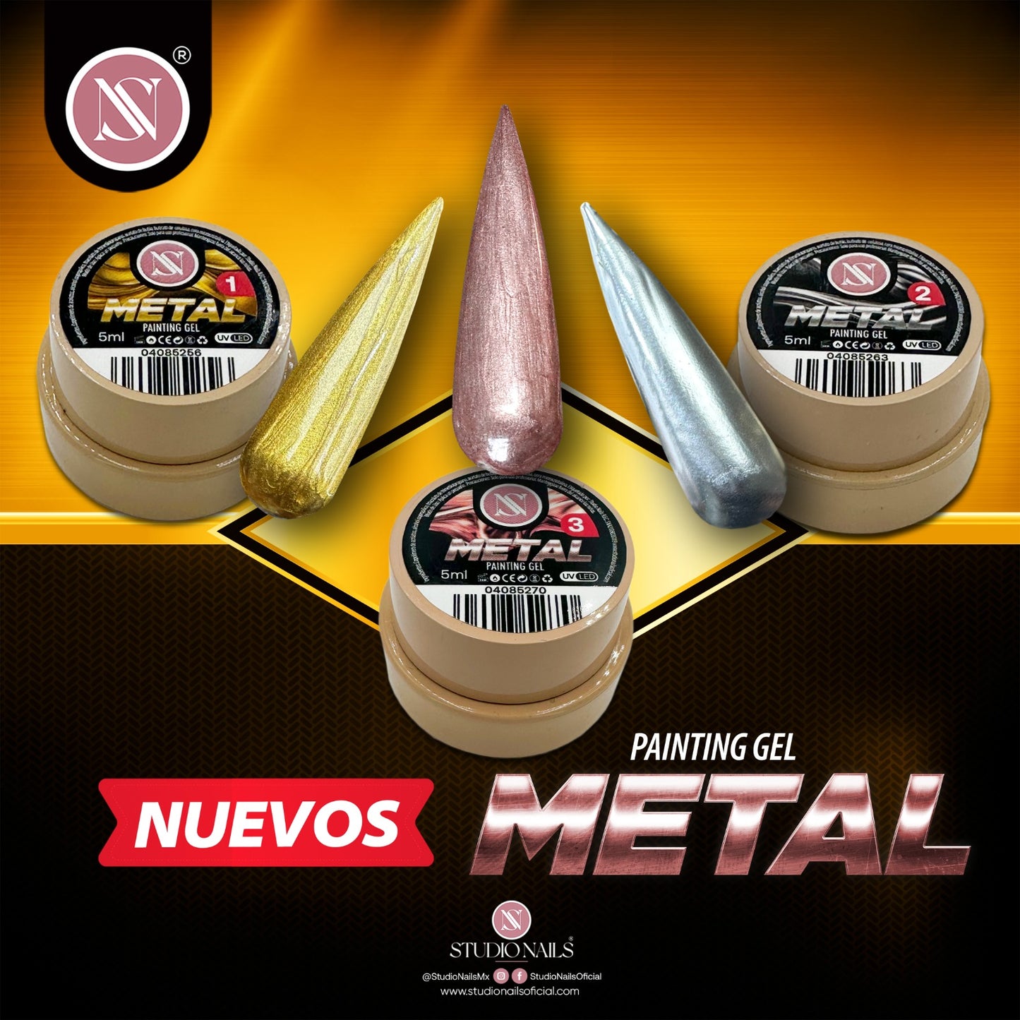 Metal Painting Gel 5ml – | Efecto Ultra Metálico StudioNails