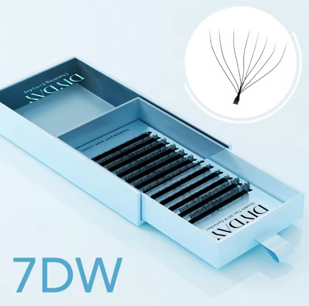DiyDay fibras tecnológicas 3D/4D/5D/6D/7D Curva D, 0.07mm POR MEDIDA (extensiones)