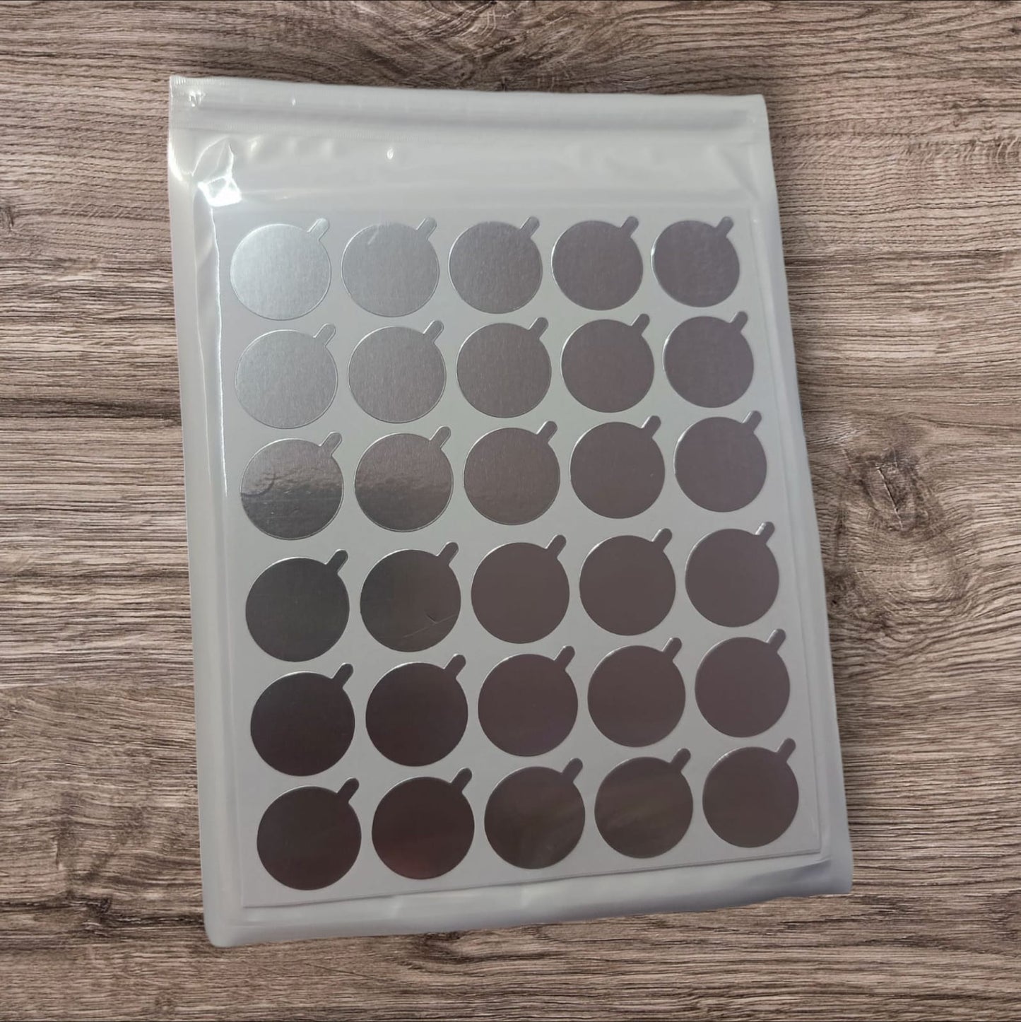 Sticker de aluminio para piedra jade
