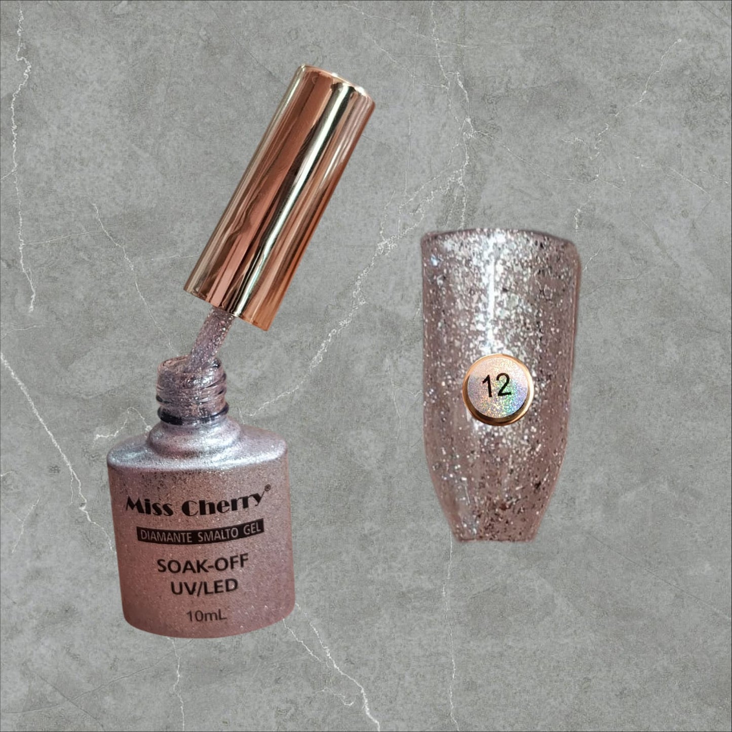 Gel de Efectos Diamante Smalto Gel Miss Cherry (Por pieza)