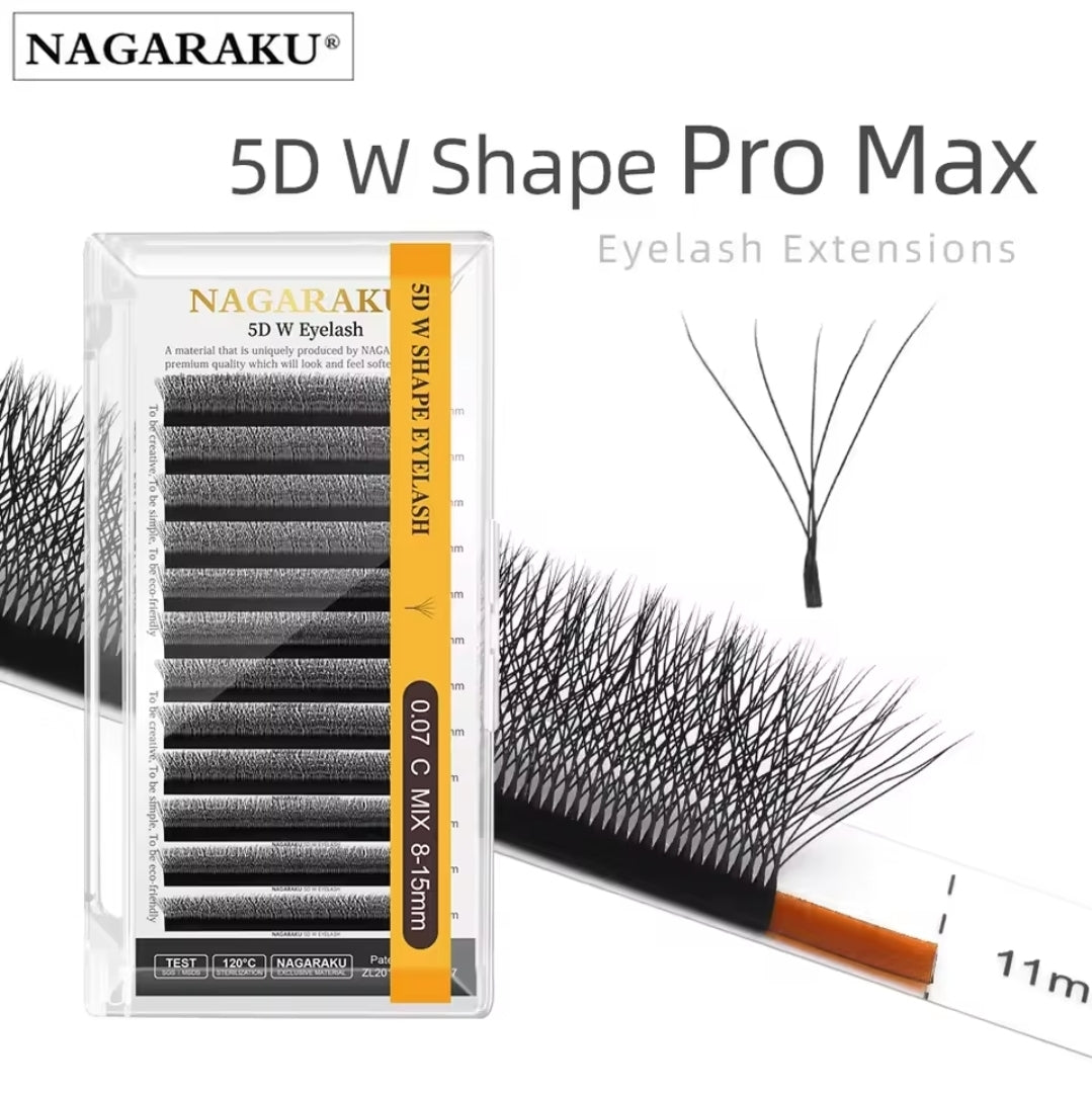 Nagaraku 3D/4D/5D Fibras tecnológicas 0.07mm L o LU 8-15 mix (extensiones)