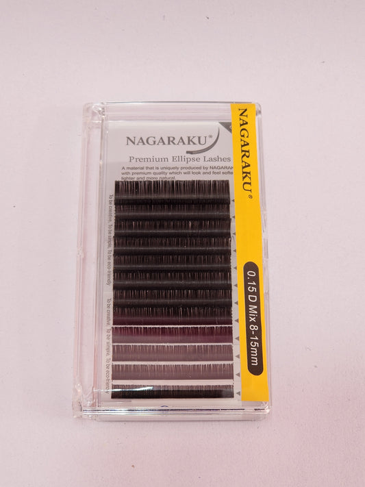 Extensiones Nagaraku Premium Elipse Lashes o Flat (cola de sirena)