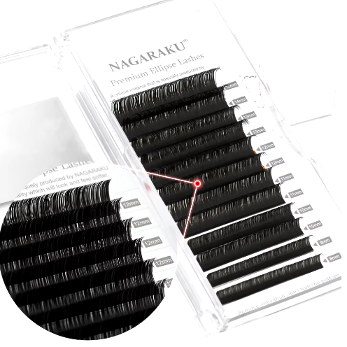 Extensiones Nagaraku Premium Elipse Lashes o Flat (cola de sirena)