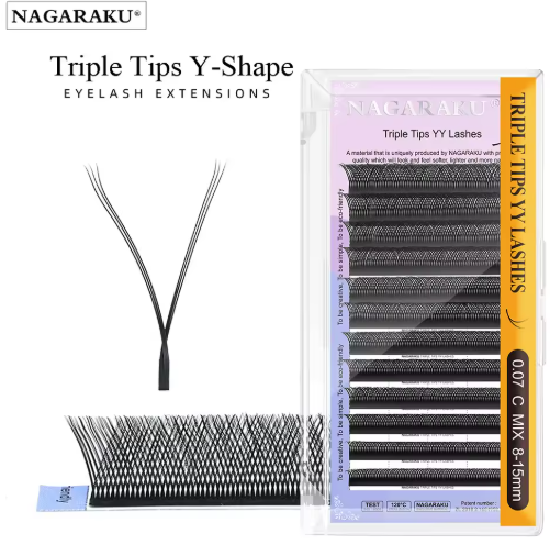 Blister nagaraku Triple YY C o D 0.07 mm 8-15 mm (extensiones)