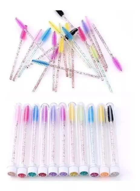 Cepillo para pestañas con tubo surtido varios colores (insumos)