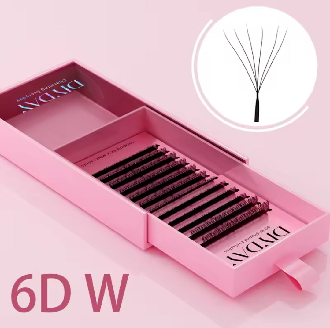 DiyDay fibras tecnológicas 3D/4D/5D/6D/7D Curva D, 0.07mm POR MEDIDA (extensiones)