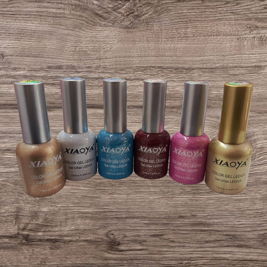 Gamas de Gel Glitter Xiaoya (6 piezas)
