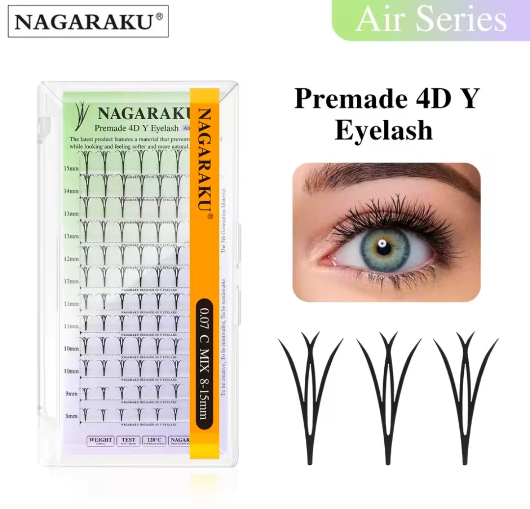 Blister nagaraku 4D forma Y, D, 0.07 mm 8-15 mm (extensiones)