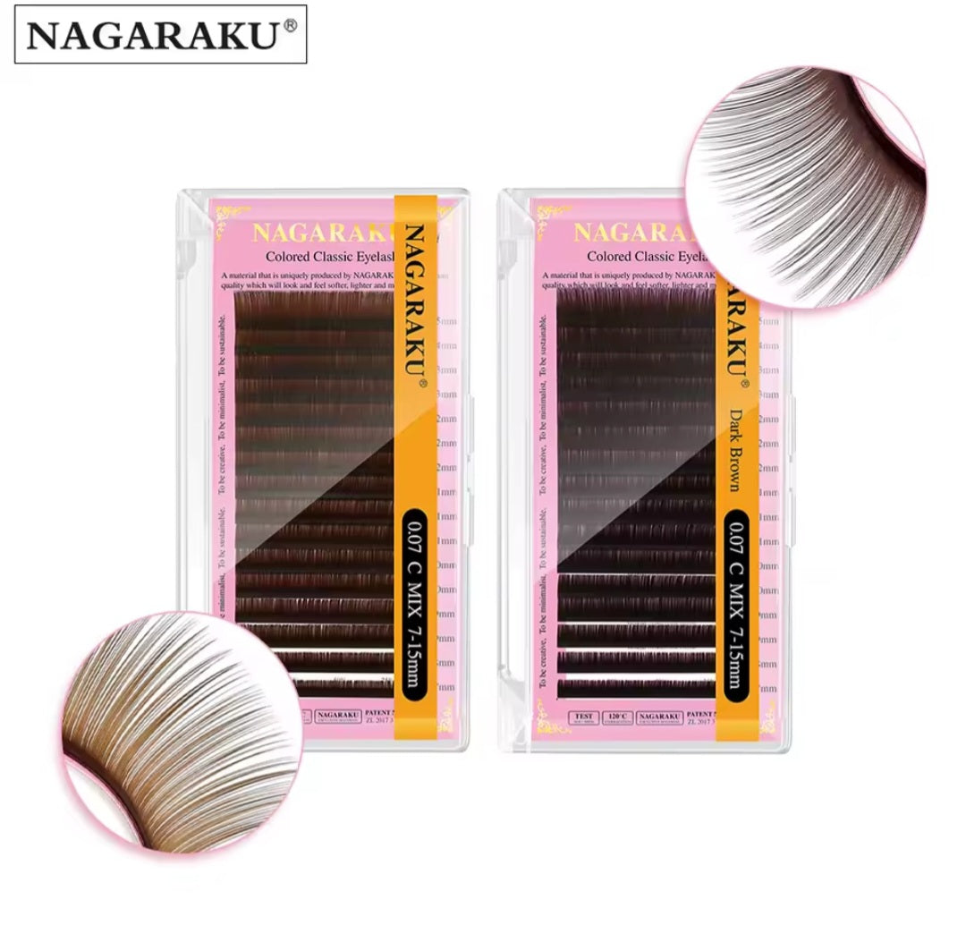 Extensiones Nagaraku Clásica mix (Cafe/Brown)