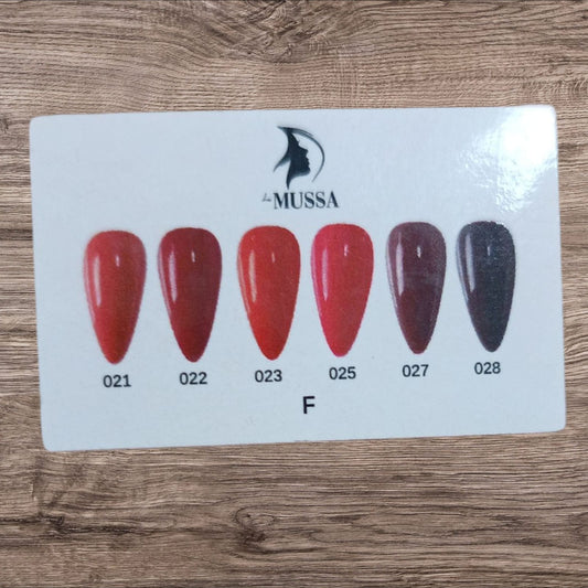 Gel semipermanente Mussa por pieza (rojos)
