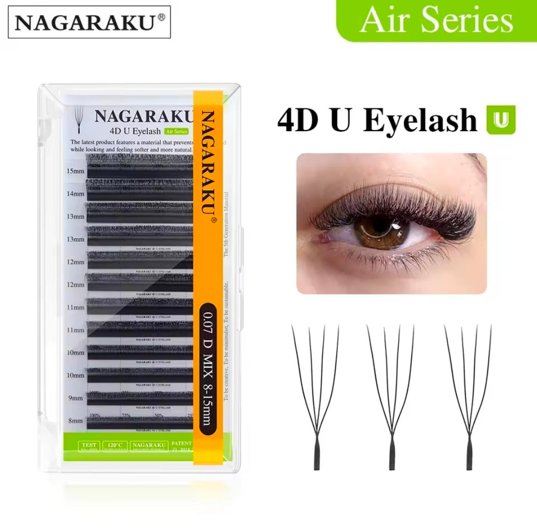 Nagaraku UU 4D/5D Fibras tecnológicas 0.07mm medidas 13/14/15 (extensiones)