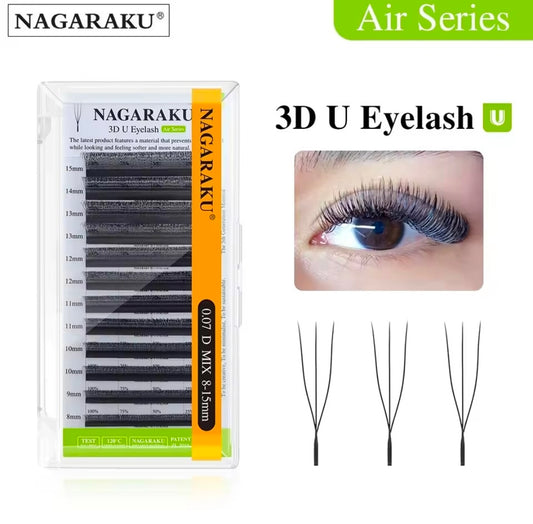 Nagaraku UU 3D/4D/5D Fibras tecnológicas 0.07mm 8-15 mix (extensiones)