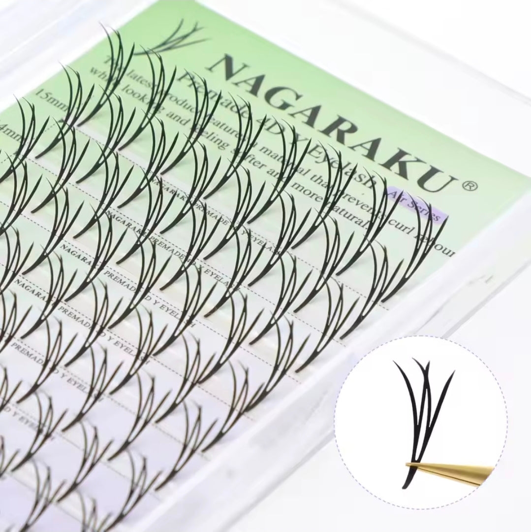 Blister nagaraku 4D forma Y, D, 0.07 mm 8-15 mm (extensiones)