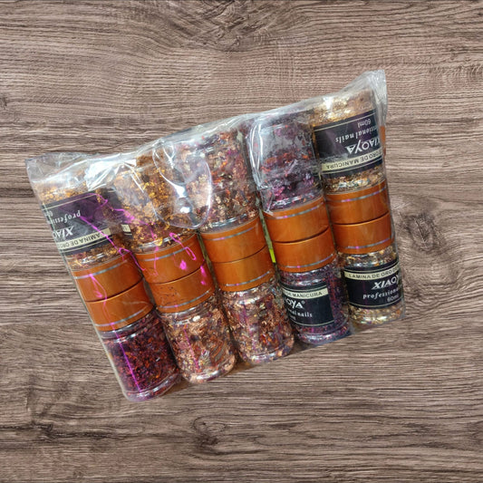 Hoja oro, cobrizo y otros Xiaoya pack (Decoracion)